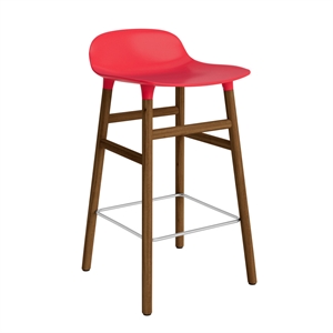 Normann Copenhagen - Form Barstool 65 cm - Rød/Valnød